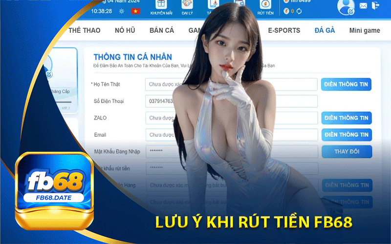 lưu ý khi rút tiền Fb68